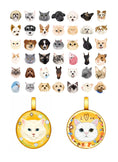 Load image into Gallery viewer, Various custom portrait options available for hand-painted pet memorial rings, featuring different dog and cat designs

